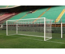 Soccer aluminium goals, free hanging net supports, complete with sockets, UNI-EN 748