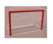 Freestanding soccer goals 170x105 in aluminium section diam. 80 mm., welded corner joints.