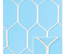 Pair of soccer nets in texturized nylon polyamide diam. 6 mm., stab. U.V.mod. "hexagonal extra"