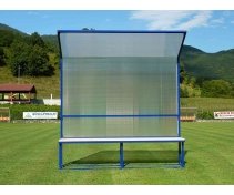 6200 Team shelter, economical series, module 2m. long, panels in cell-like polycarbonate painted frame