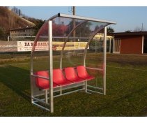 6214 Team shelter model "Strong" 2 m. long, in alumium, cover in policarbonate transparent