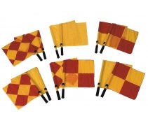 Set of 2 linesman flags complete with yellow flags