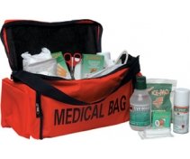 First aid medical bag in pvc doctor/masseurs, complete