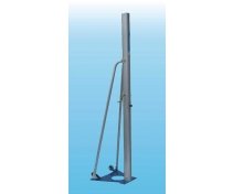 Mobile volleyball system in aluminium, with internal mechanisms, with antitorsion plate laser cut, can be dismantled